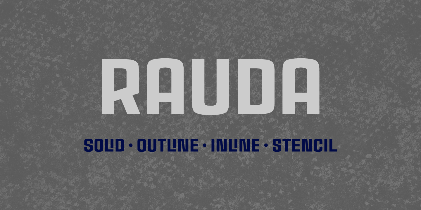 Пример шрифта Rauda